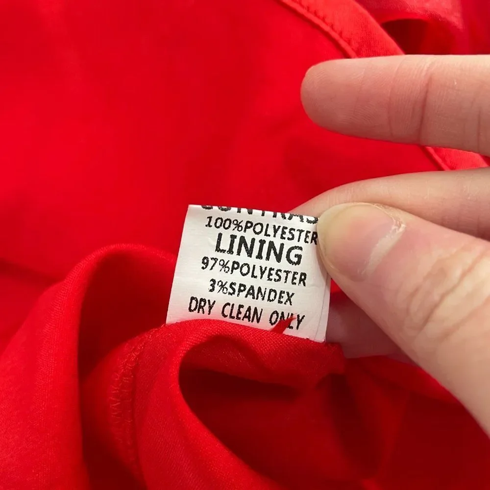 Girls Minuet Mini A Line Knee Length Dress in Red Size Small